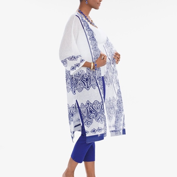 NWT Chico’s Drama Cardigan Black & White - Picture 2 of 7